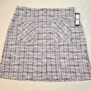 Soho Skirt, Purple and White Textured Skirt , Large